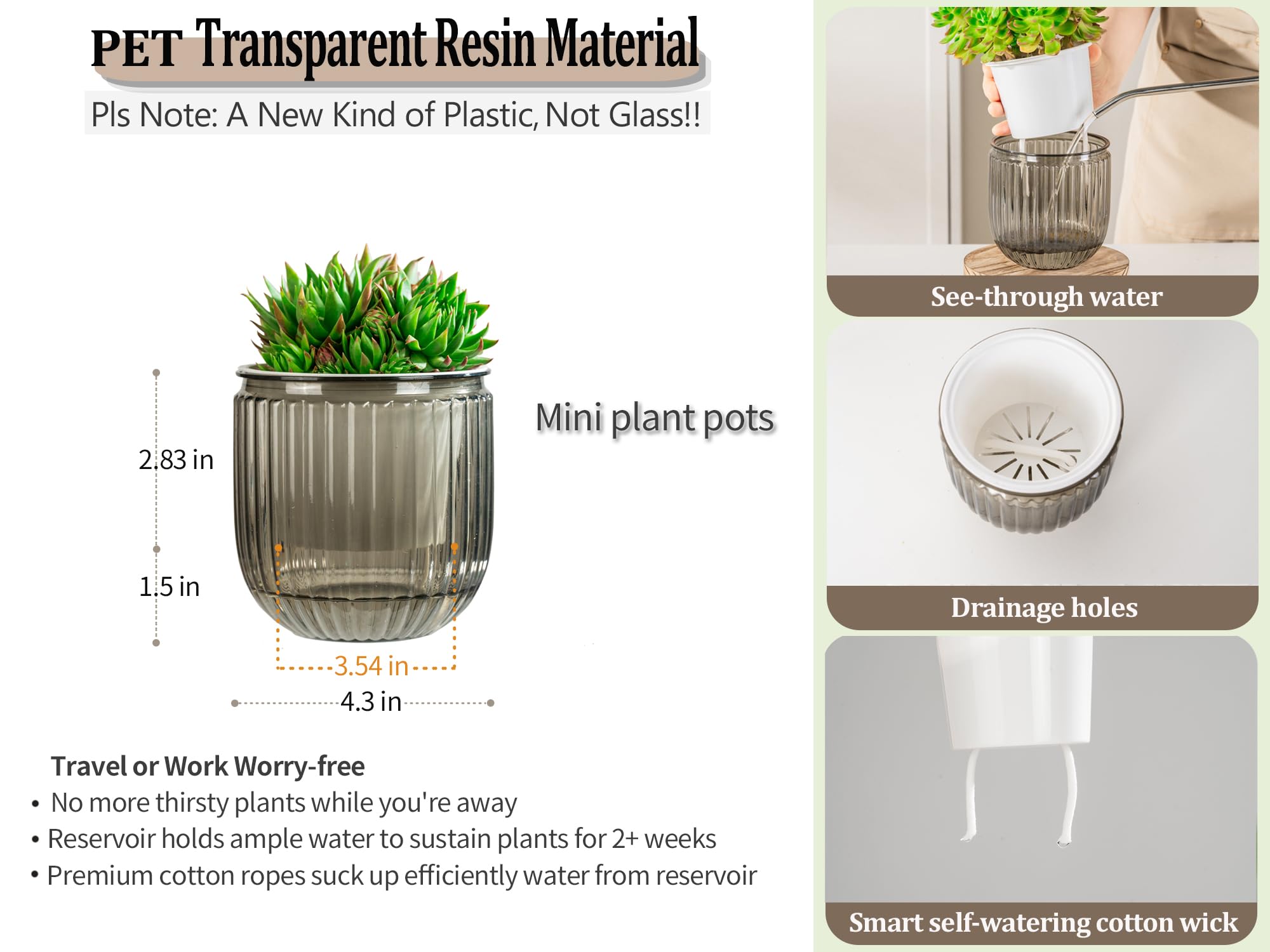 Melphoe planters withstand sun and winter for year-round use.