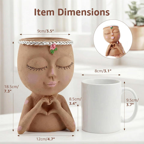 Meltset M Face Planter close-up, showing durable resin and playful face