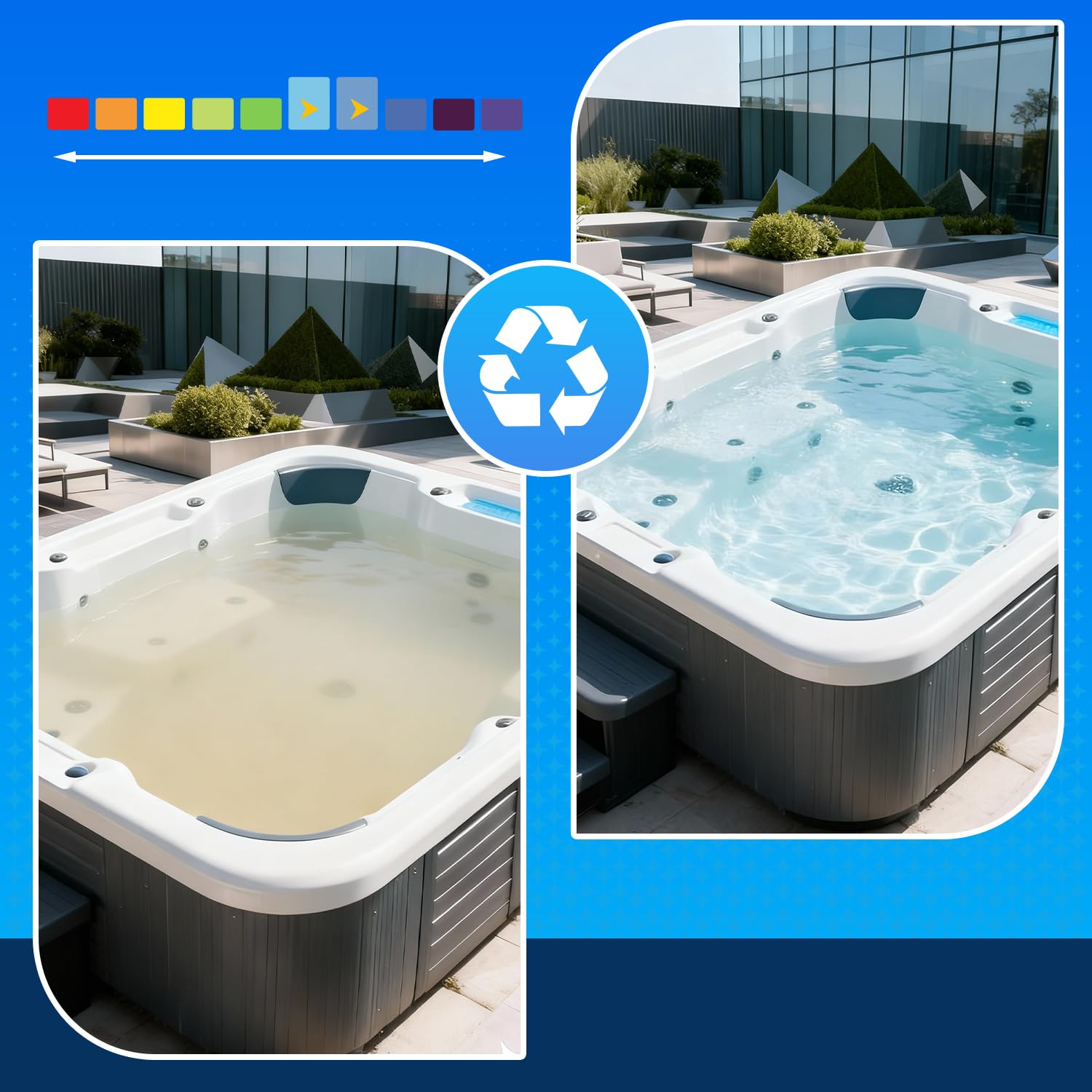 MELULUA replacement cartridge pack ready for pool maintenance