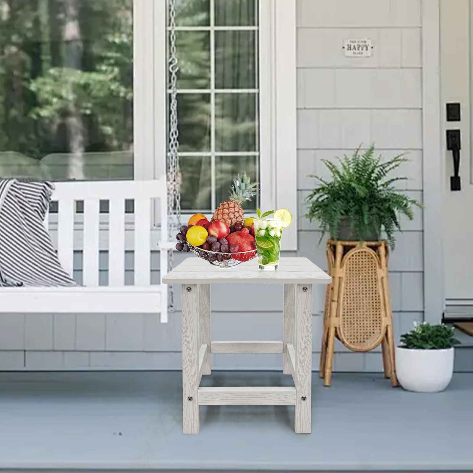 Meluvici Adirondack Side Table with durability up to 300lbs for outdoor use