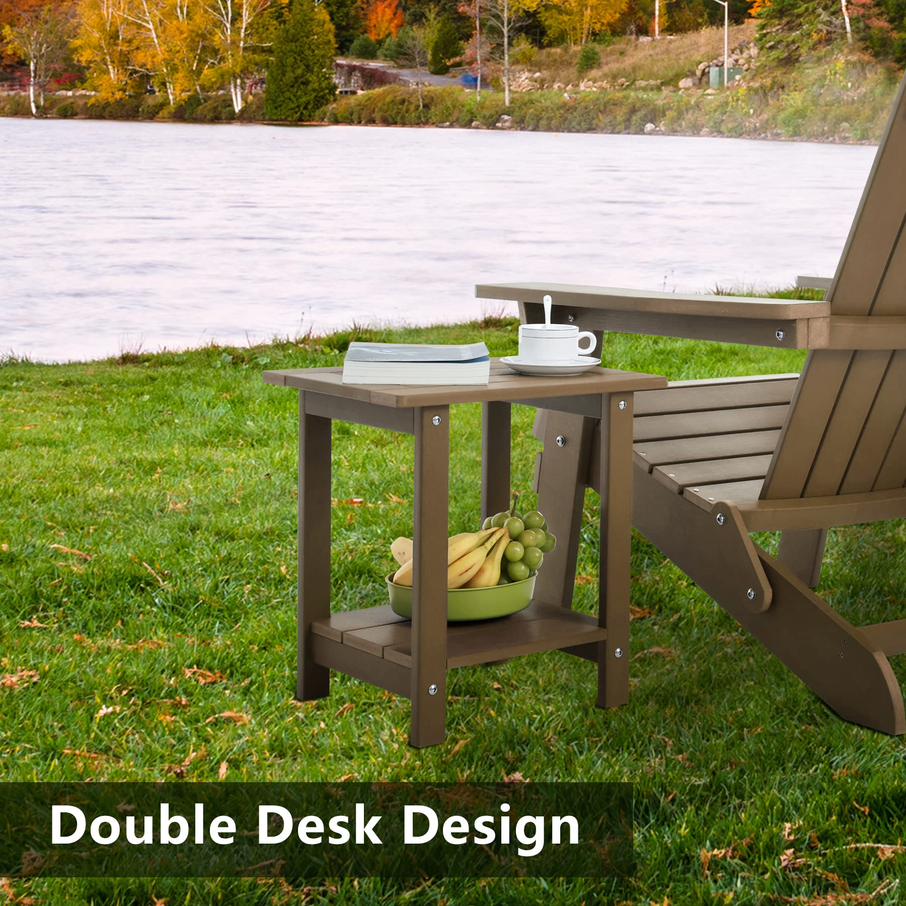 Meluvici Adirondack side table easy assembly with included screws