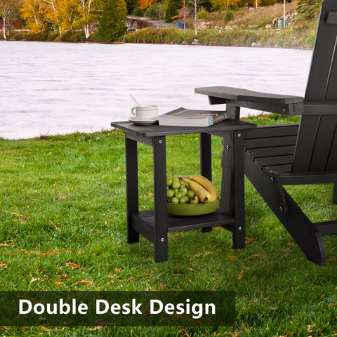 Meluvici Adirondack side table easy assembly in minutes.