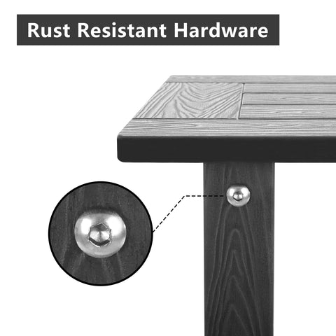 Meluvici Adirondack side table easy to clean with soap and water.