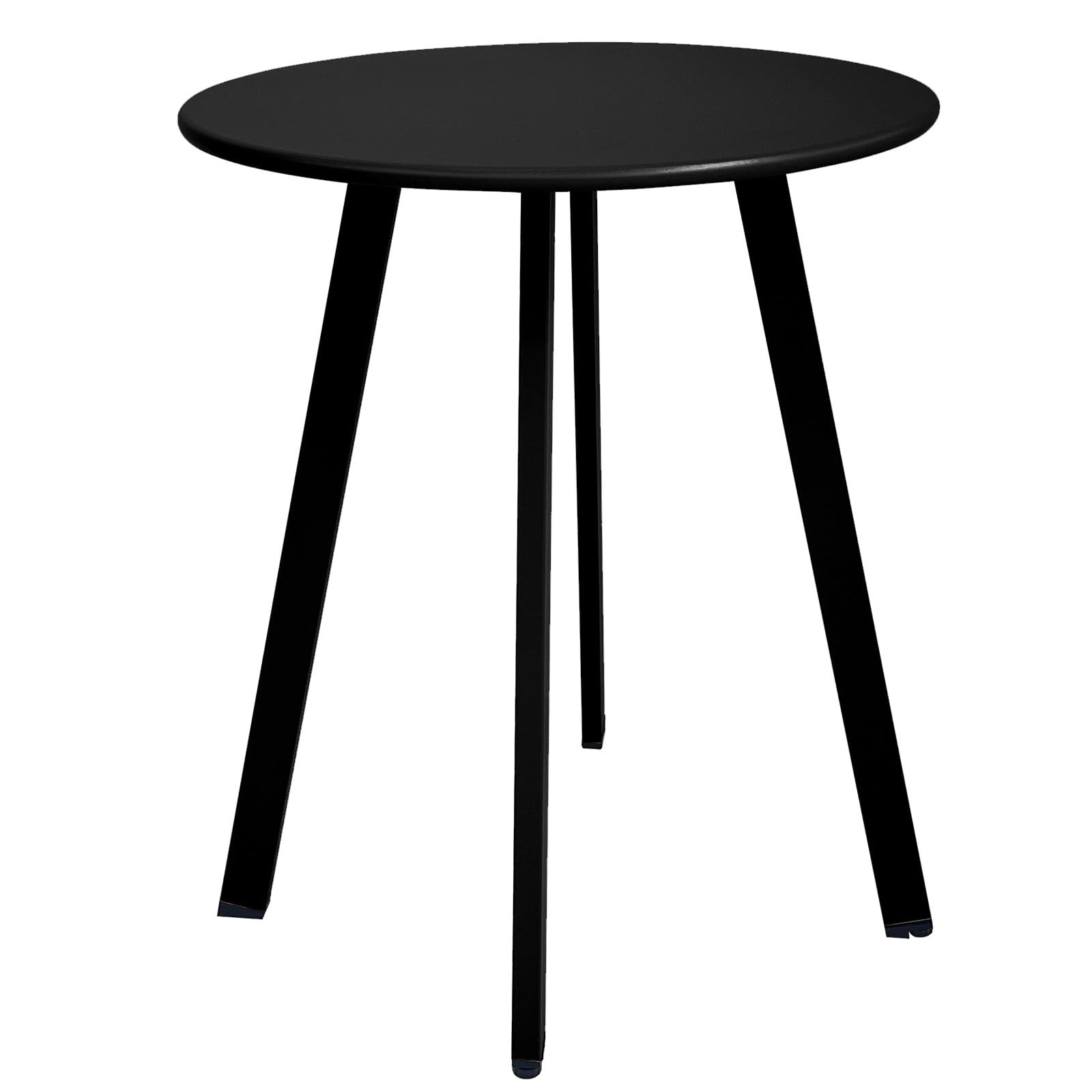 Meluvici outdoor side table with glossy steel finish, weather-resistant for patio and balcony.