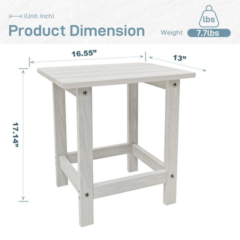 Meluvici Outdoor Side Table multiuse for plants, drinks, and reading