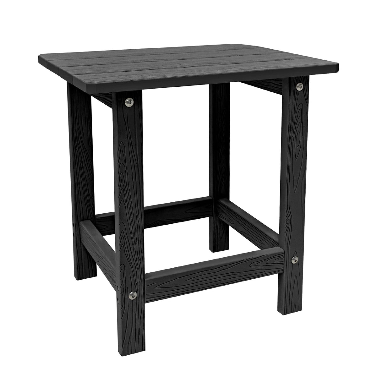 Meluvici outdoor side table shows weather resistance suitable for year-round patio use.