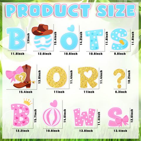 Memorywuu boots or bows yard sign with cowgirl hat accent for photo backdrop