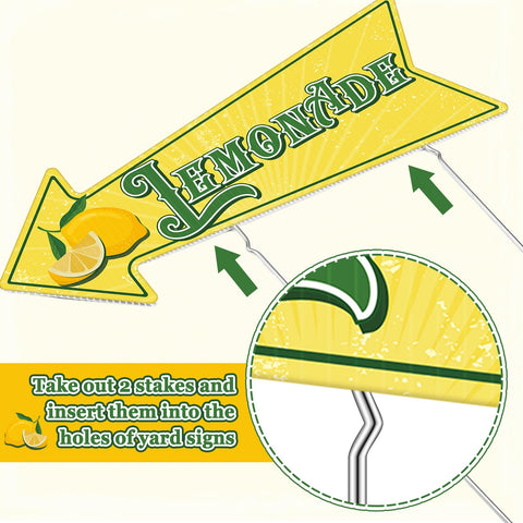 Memorywuu Double-sided lemonade sign attracts customers from both directions.