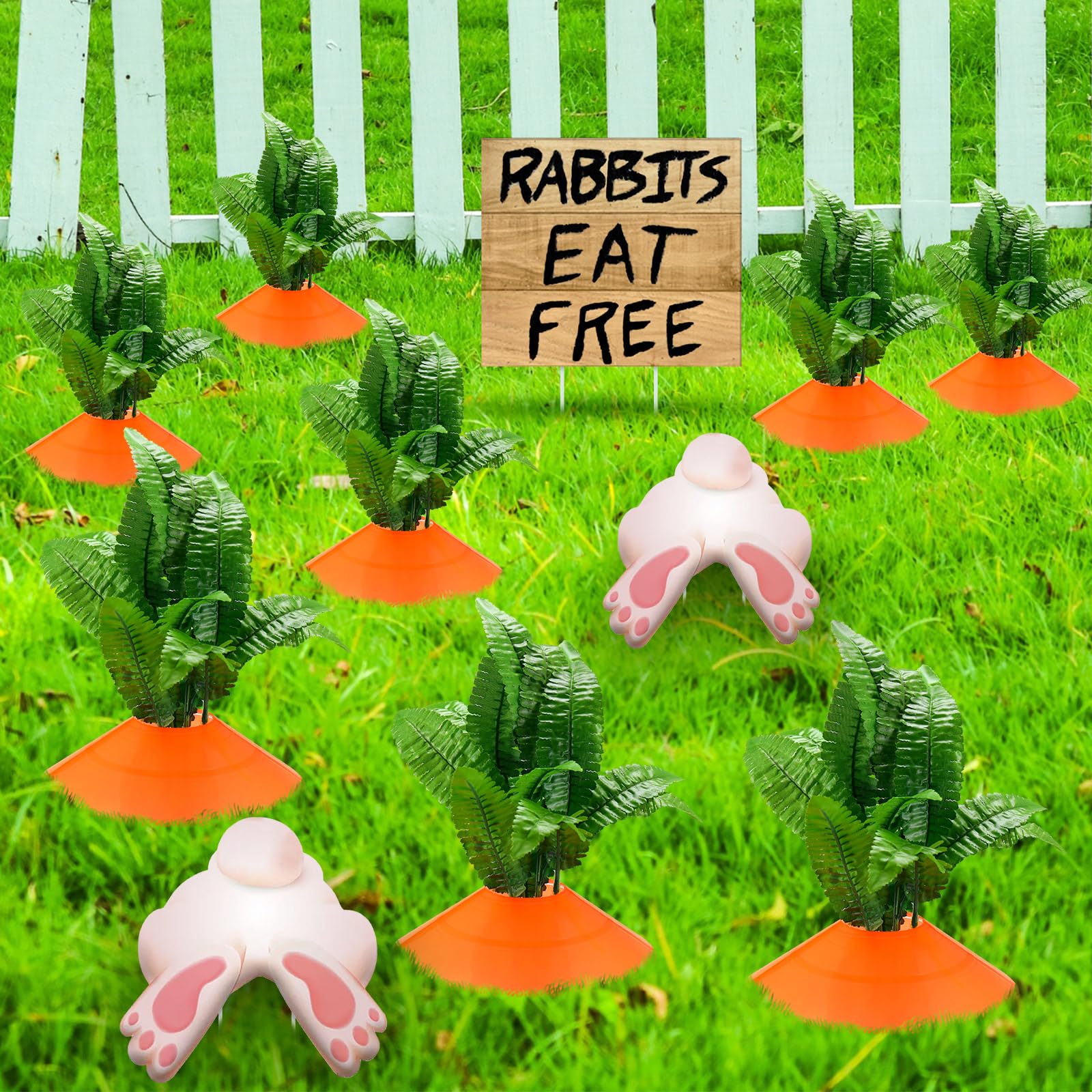 Memorywuu Easter bunny yard sign adds charm to outdoor decor and setup.