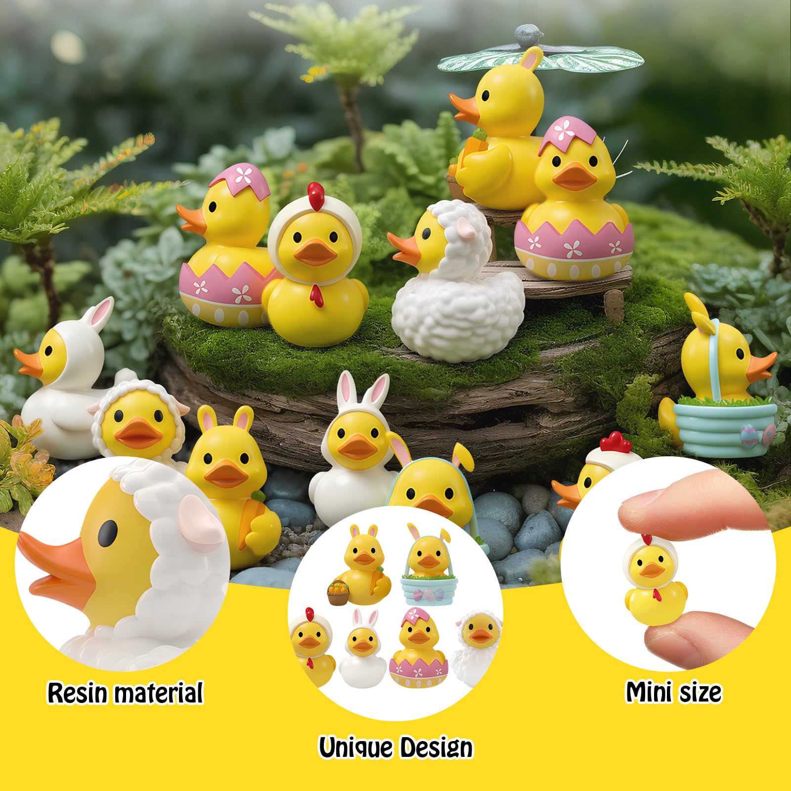 Memorywuu Easter ducks bulk pack offers ample decor options for events