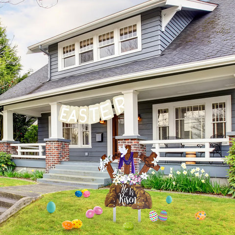 Memorywuu easter lawn sign design brightens front yard gatherings