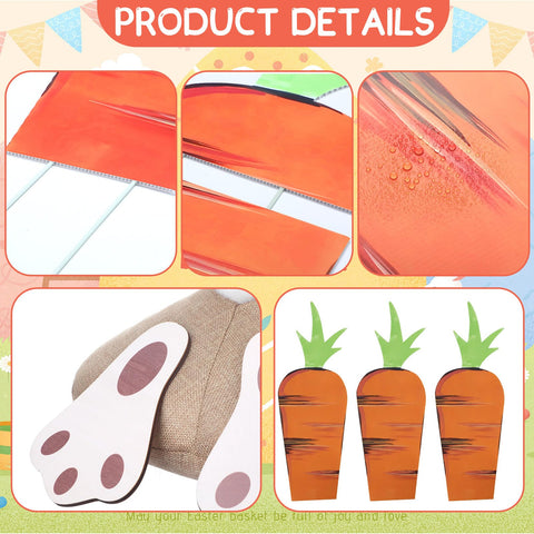 Memorywuu bunny and carrots yard sign set creates whimsical display.