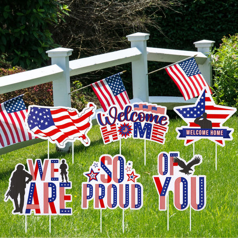 Memorywuu Fourth of July homecoming decor for festive outdoor displays