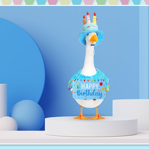 Memorywuu Happy Birthday Goose 23in-fit fits most lawn geese.