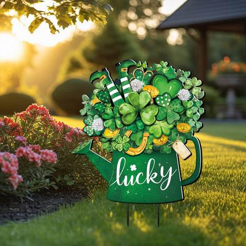 Memorywuu lawn decor installation shows easy setup and secure stake.