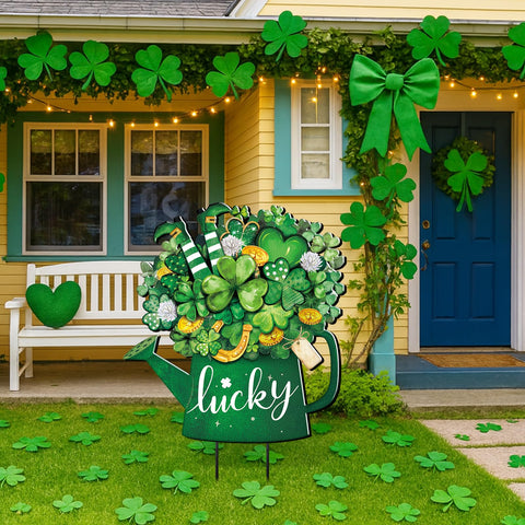 Memorywuu leprechaun yard decor adds playful charm to outdoor spaces.