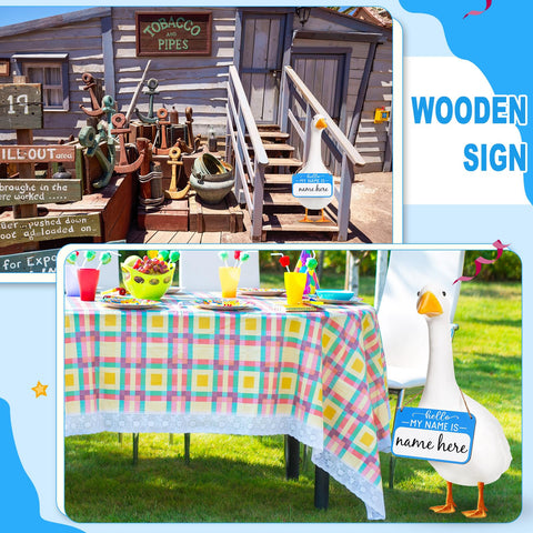 Memorywuu Hello My Name Is sign designed to fit 23 inch geese
