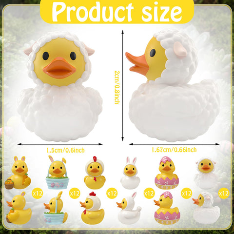 Memorywuu resin ducks stand 0.79 inch tall, perfect for shelves and desks
