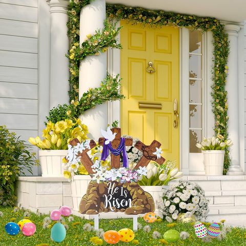 Memorywuu rustic church yard decor suited for parks, schools, and offices