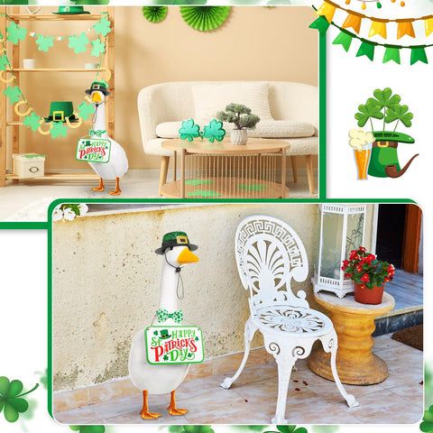 Memorywuu yard lawn art goose elevates outdoor decor with holiday charm