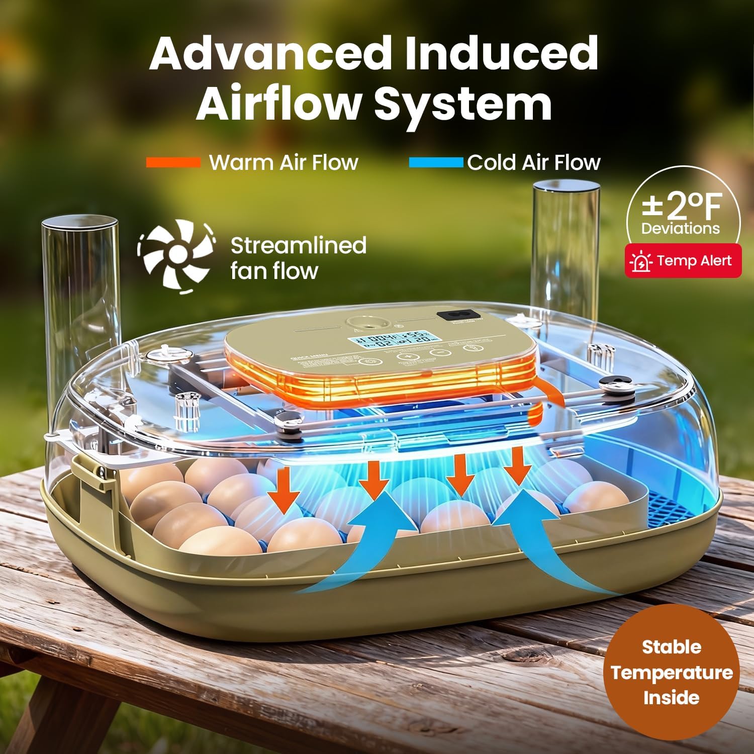 MEMTIM incubator auto turning mechanism ensures even egg development