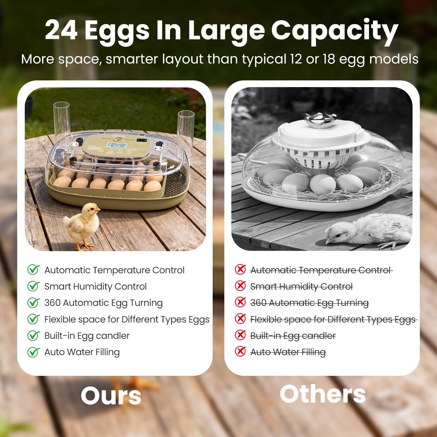 MEMTIM humidity control tank maintains consistent humidity for eggs