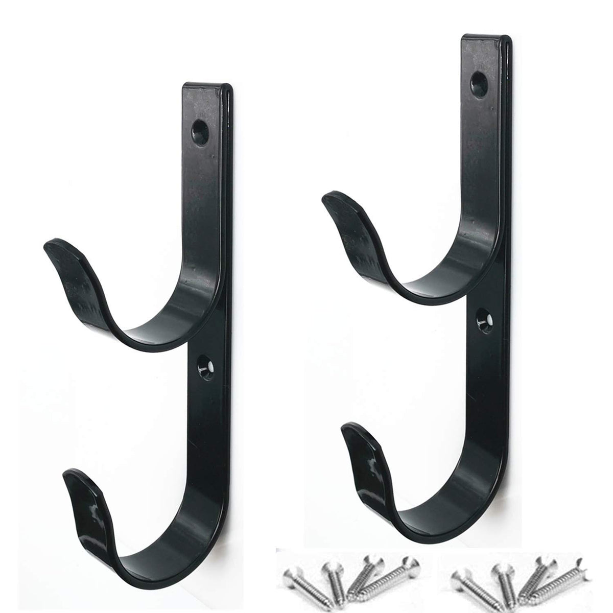 MENG ZHI AO pool pole hanger set with wide hooks for sturdy tool organization.