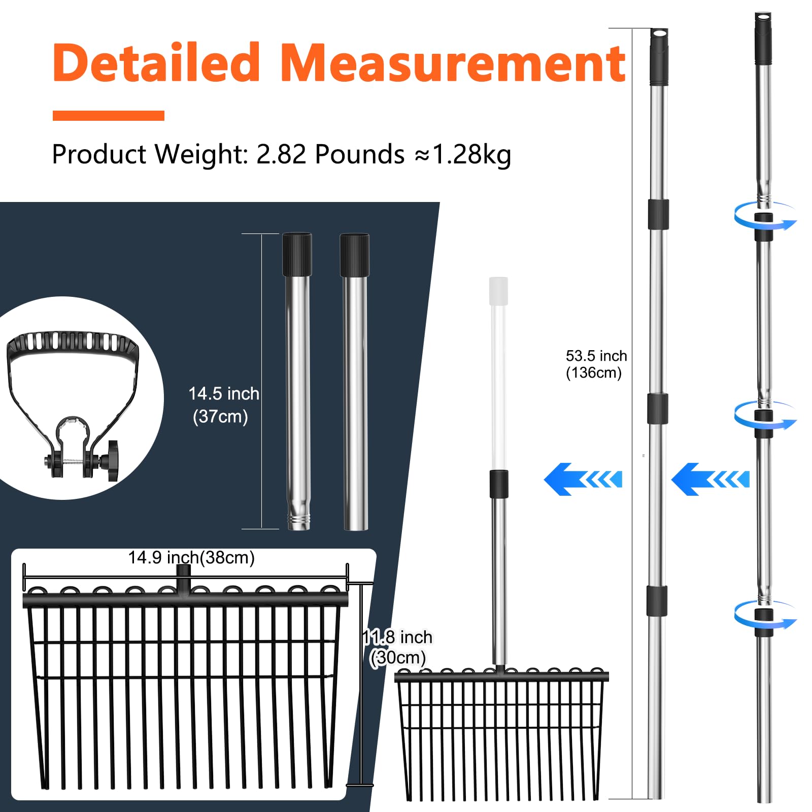 Mengbei broadfork penetrates hay and manure with ease