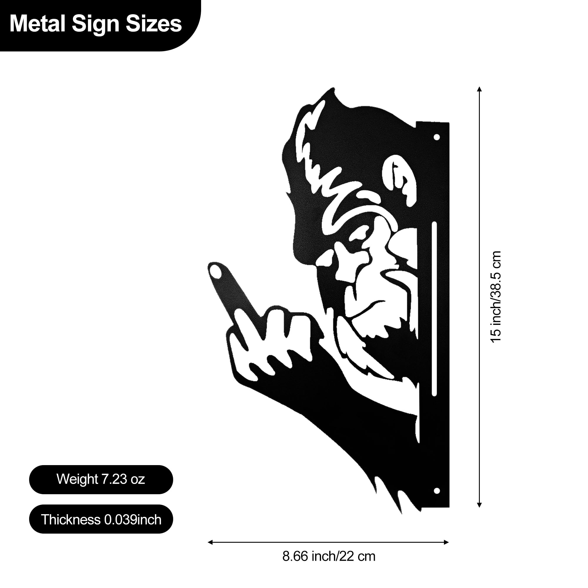 Mengfanjingxiang bigfoot yard sign side angle shows bold two-sided visibility for impact