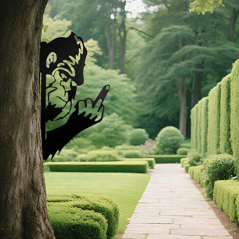 Mengfanjingxiang sasquatch tree silhouette outdoor decor for garden spaces