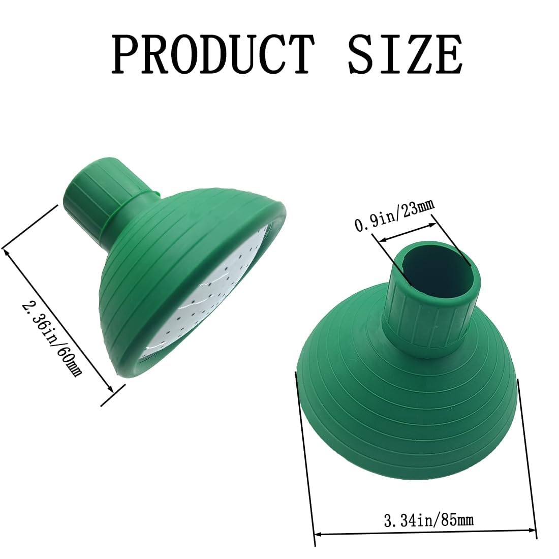 MengMain Watering Can Rose Head shows evenly spaced holes for controlled watering.