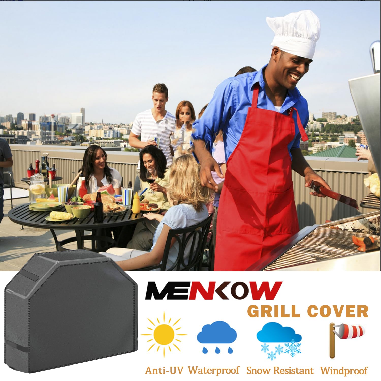 Menkow cover fitting Weber and Char-Broil among other brands