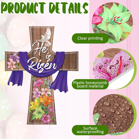 Menkxi 4ft outdoor Easter sign adds bright spring color to lawn