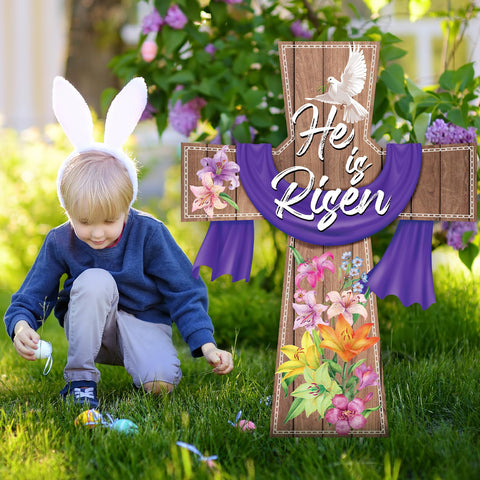 Menkxi reusable Easter yard sign designed for long-term outdoor use