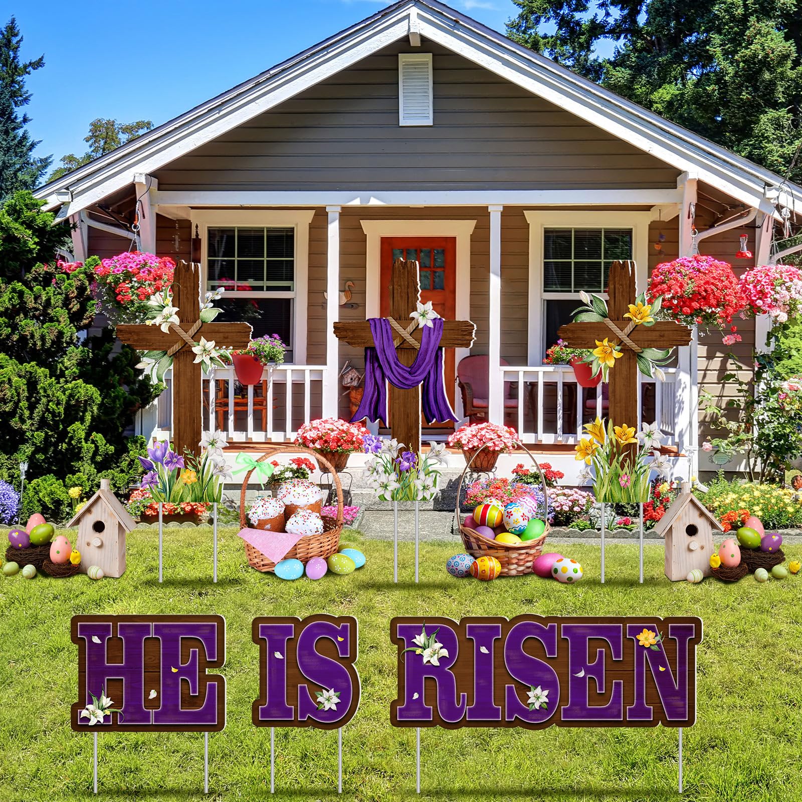 Menkxi yard signs with two stakes simplify easy setup.