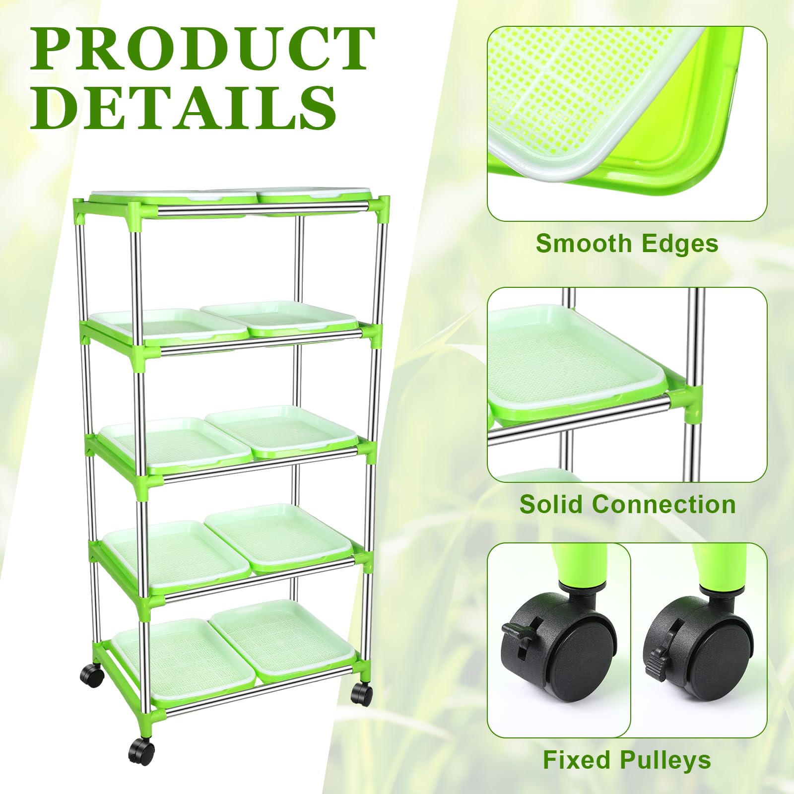 Menkxi 10-pack sprouting trays for multiple greens