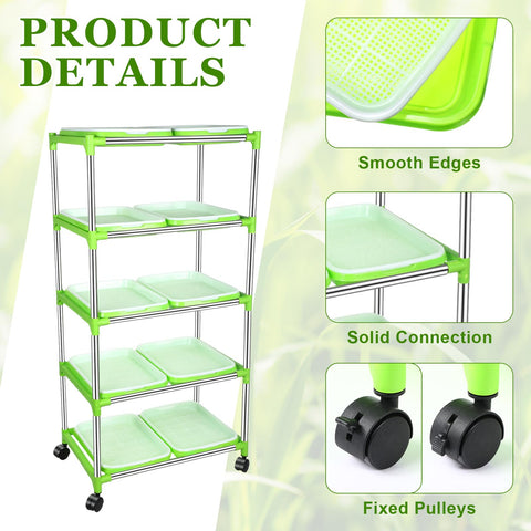 Menkxi 10-pack sprouting trays for multiple greens