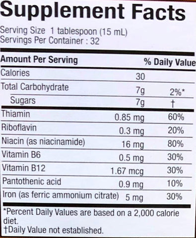 Menper Vegetable Compound 16oz bottle highlighting iron and vitamins for balanced nutrition.