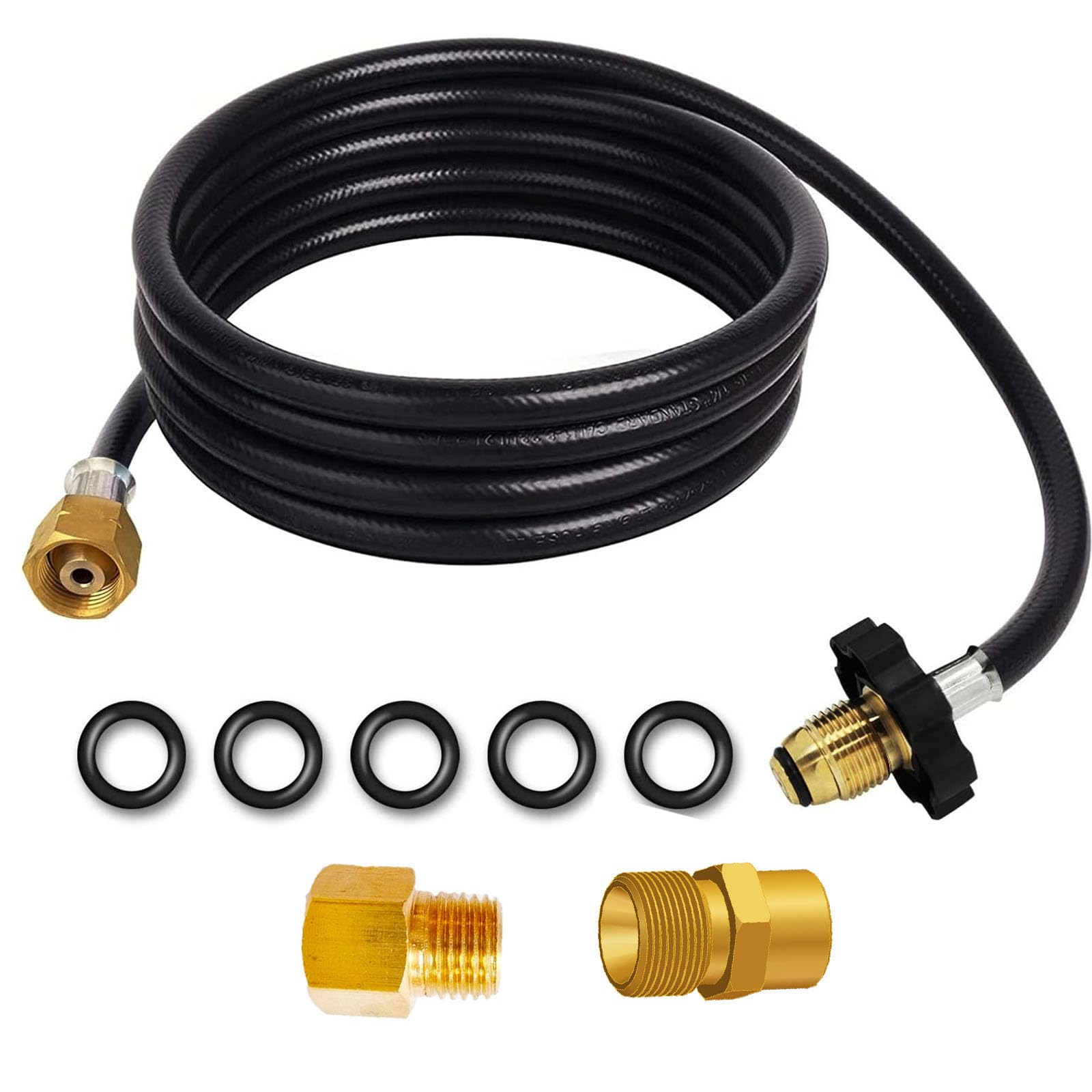 MENSI 12-foot propane torch hose connection ready for safe setup.