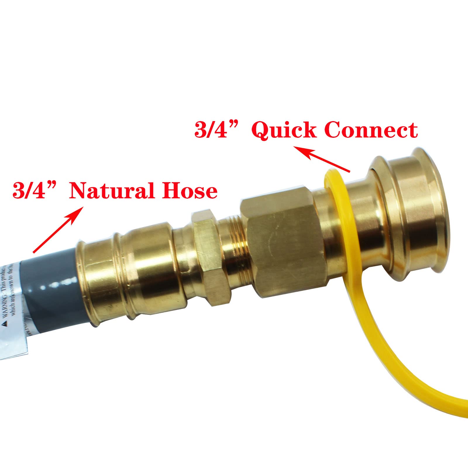 MENSI brass 3-4 inch NPT female-thread connector for flexible gas lines.