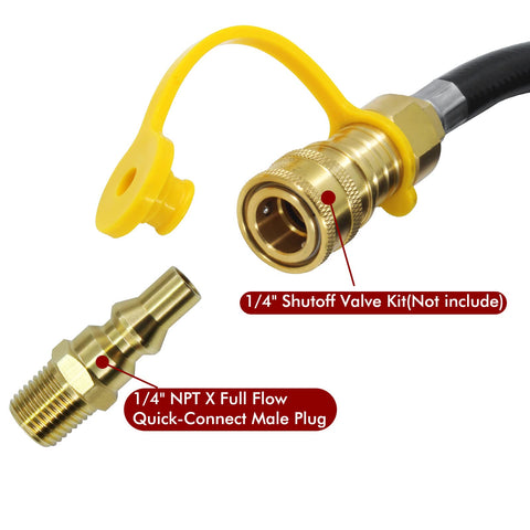 MENSI brass full-flow quick-connect for smooth propane delivery.