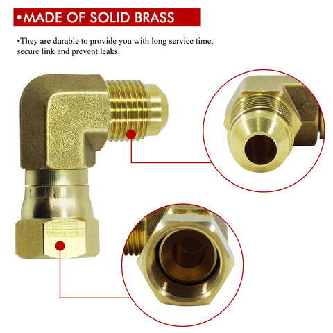 MENSI 90 degree brass elbow adapter simplifies Camco Olympian Wave heater setup