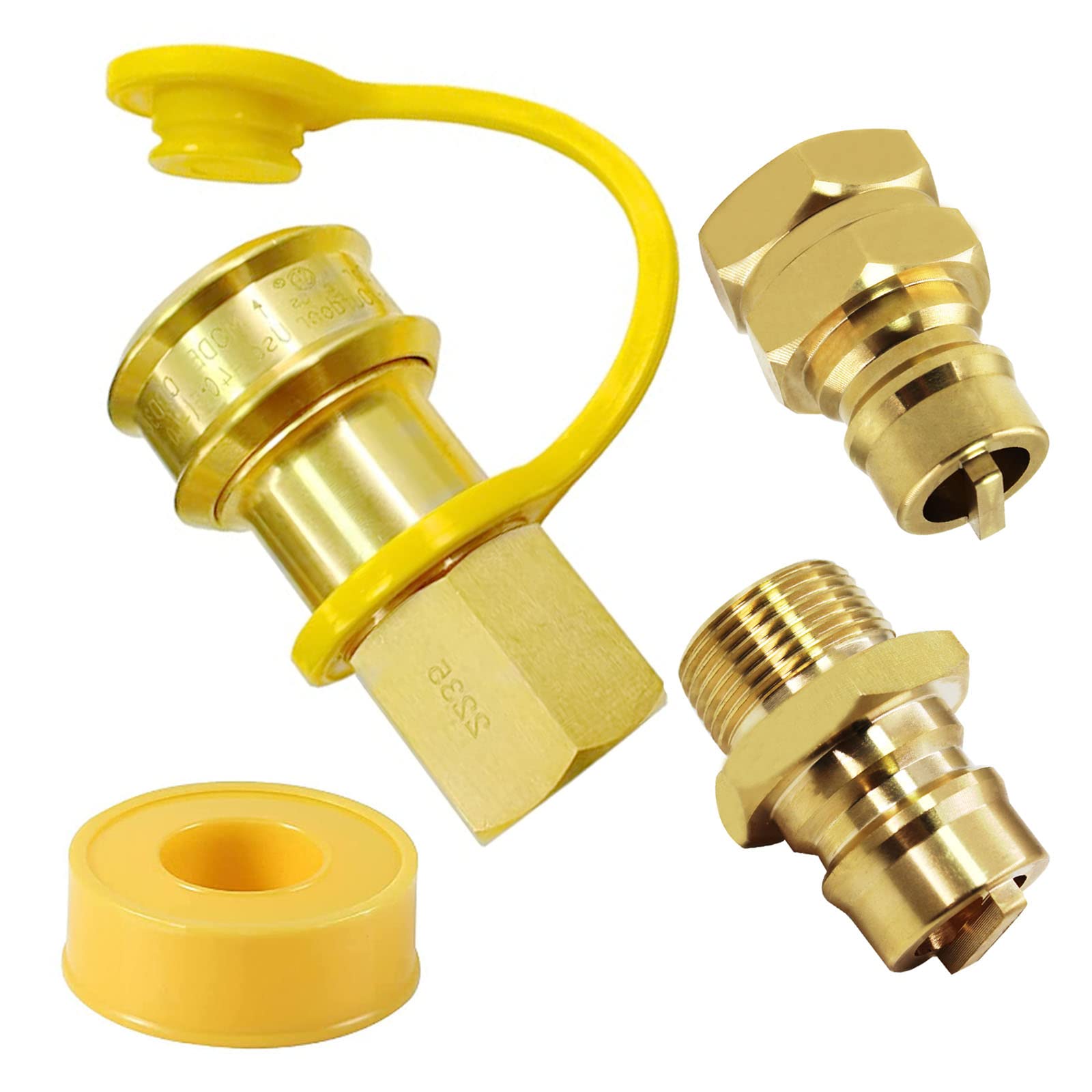 MENSI female quick-disconnect fitting for easy regulator outlet connections.