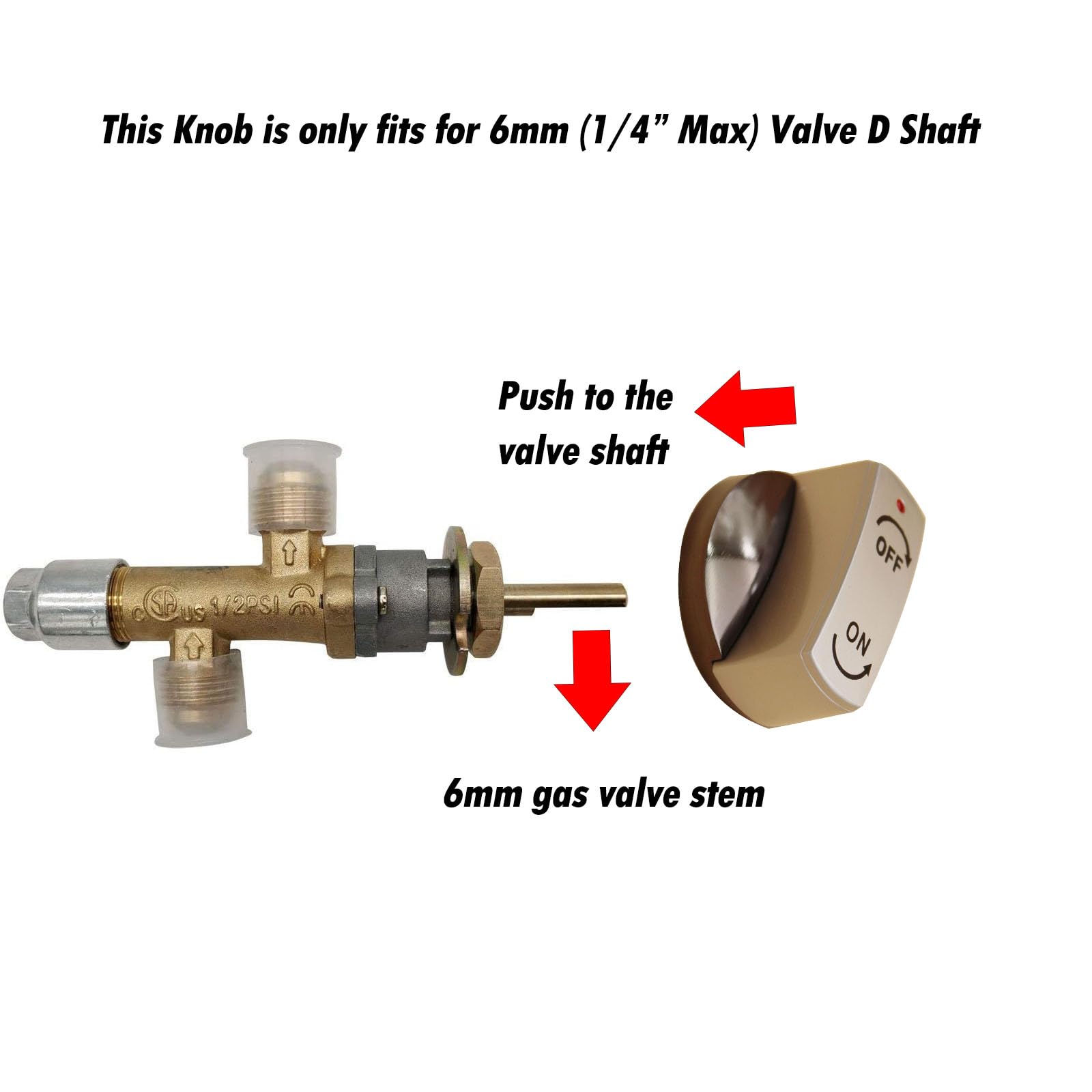 MENSI gas fire pit replacement knob fits outdoor gas appliances.