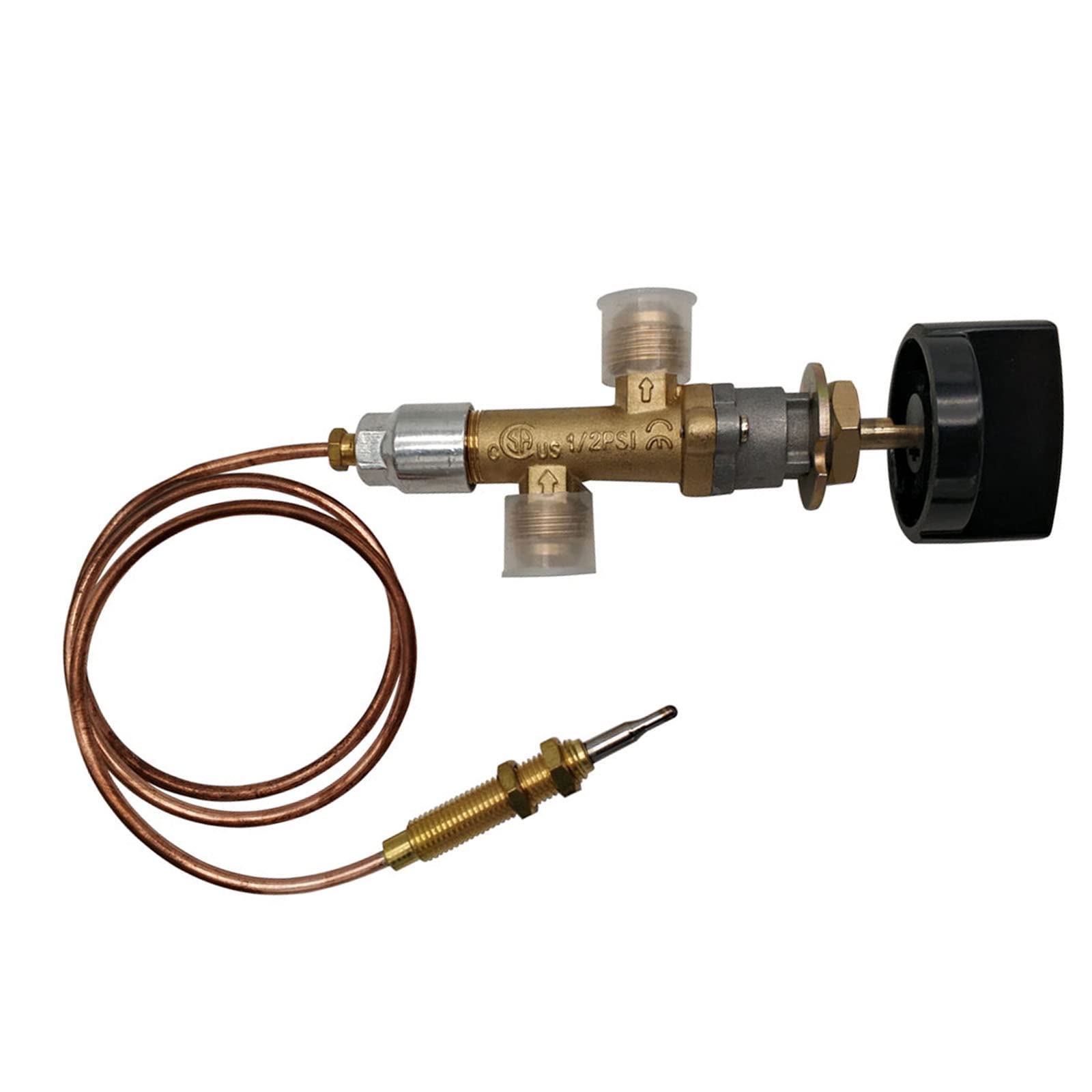 MENSI low-pressure LPG valve kit with 3/8" flare swivel for safe fireplace control