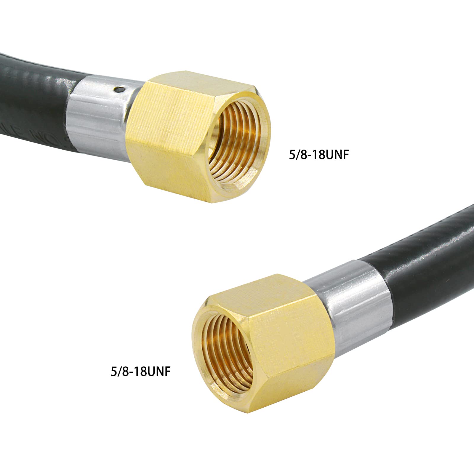 MENSI 3/8in flare-nut hose ends enable secure fittings.