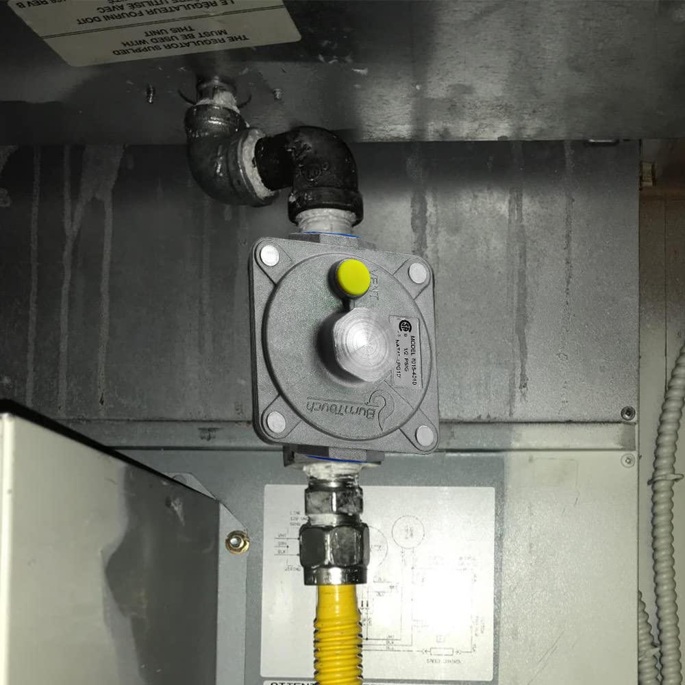 MENSI regulator demonstrates 4-10 inch WC NG range for steady output.