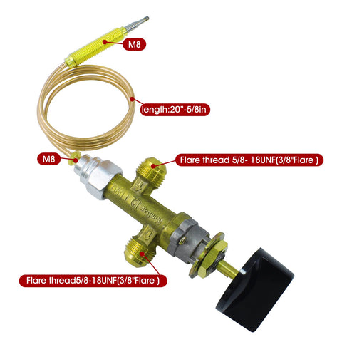 MENSI 600mm thermocouple tip supports reliable flame sensing for outdoor pits