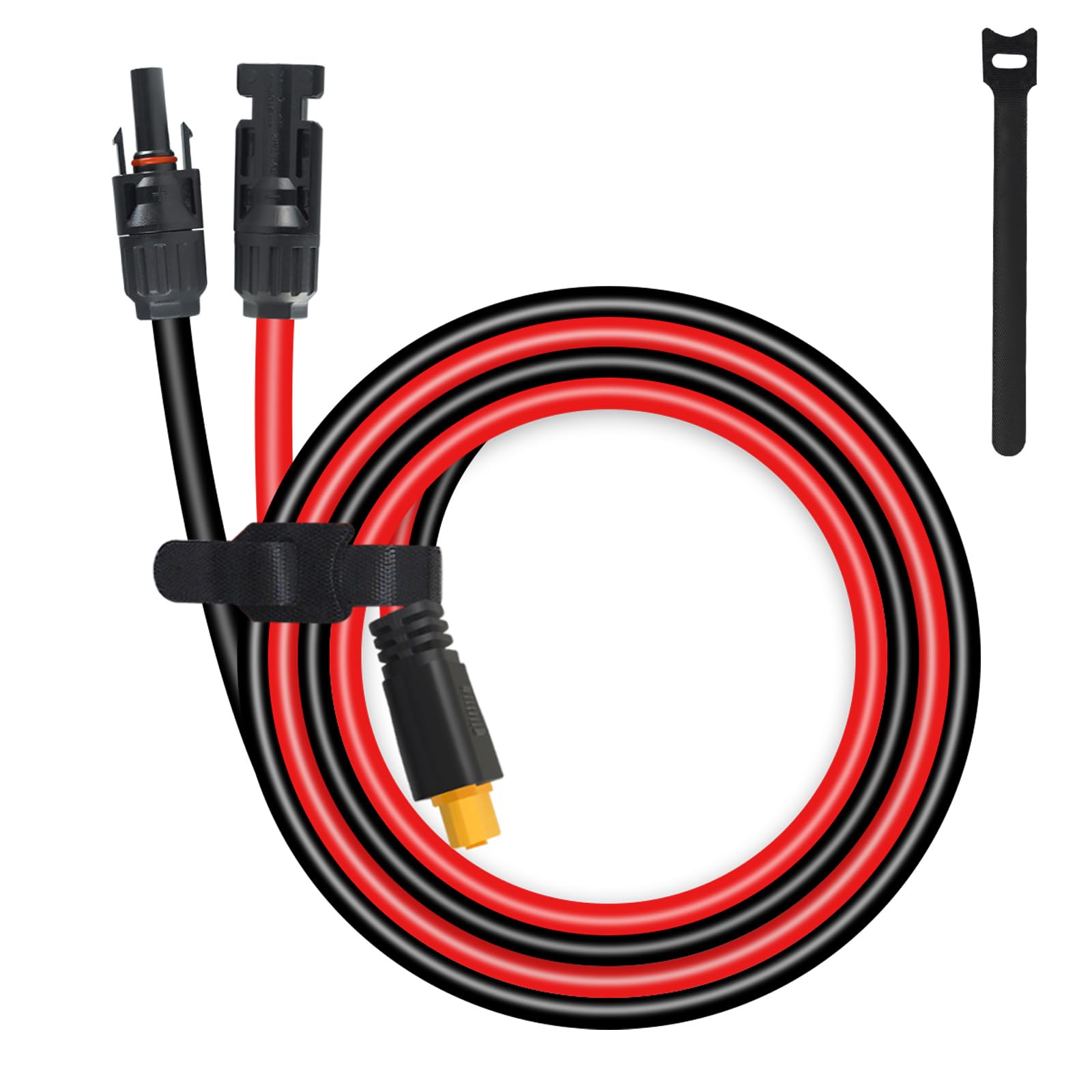 MENTBERY MC4 to XT60 extension cable 2ft, durable copper core for reliable solar connections.