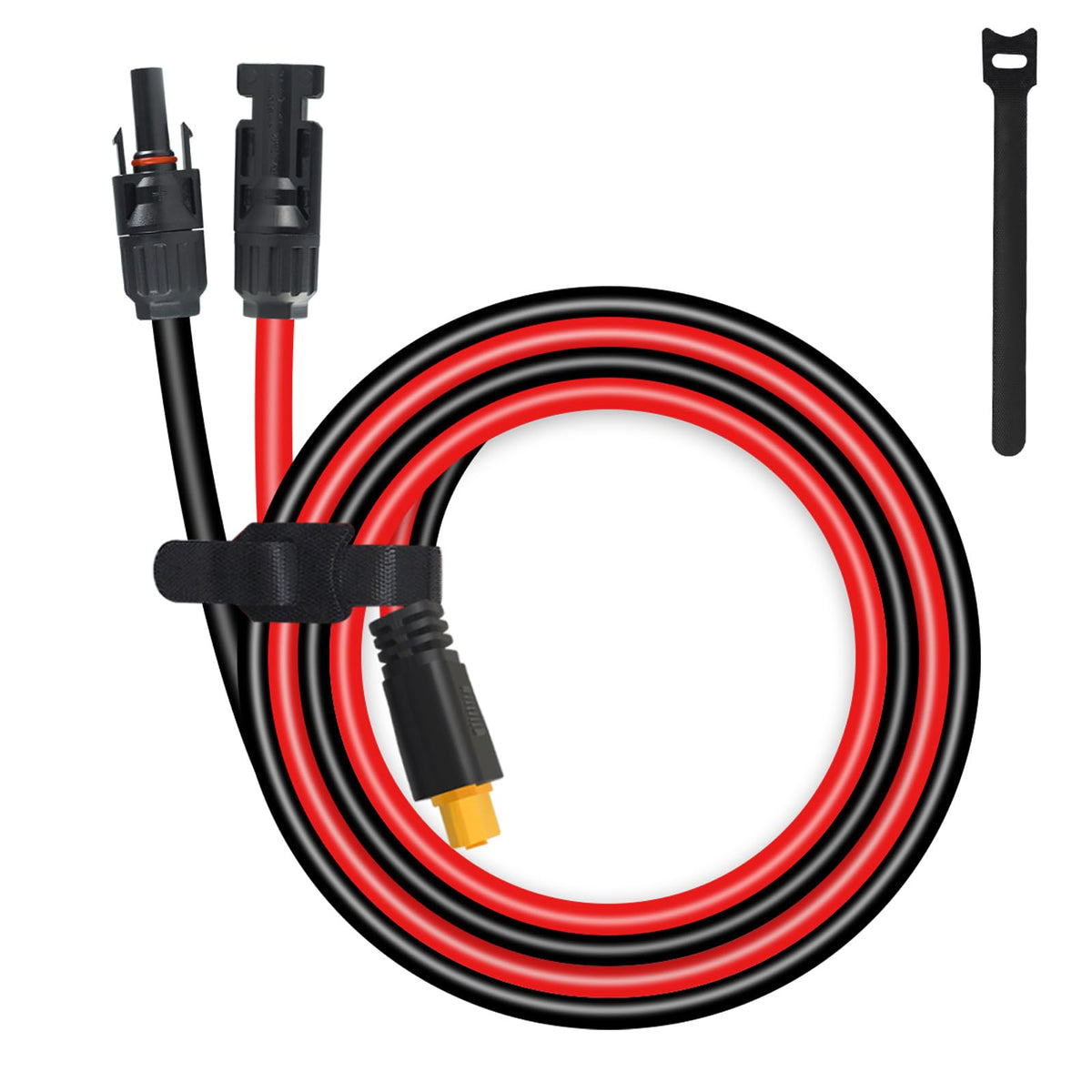 MENTBERY MC4 to XT60 extension cable 2ft, durable copper core for reliable solar connections.